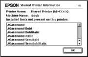 . Osoita Setup (Asetukset), kirjoita tulostimen salasana ja osoita sitten OK. Näyttöön tulee Printer Setup (Tulostimen asetukset) -valintataulu.