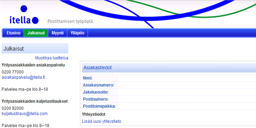 Postittamisen työpöydän käyttöönotto 8