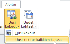 Kalenteriryhmän käyttäminen Kun haluat sopia kalenteriryhmän kanssa palaverin, toimi seuraavasti Valitse kalenteriryhmä napsauttamalla sitä hiirellä Jos et kutsu