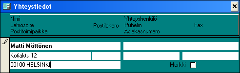 2.2 DIAARILUETTELON TULOSTAMINEN Diaariluettelo voidaan tulostaa yhteystietoruudun ylälaidasta, kentän Listaus vaihtoehdoista.