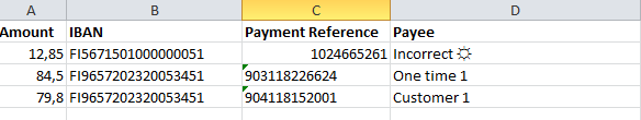 Myyntireskontran hyvityslaskun tallennus FB75 Tositteen validointi Excelissä mm.