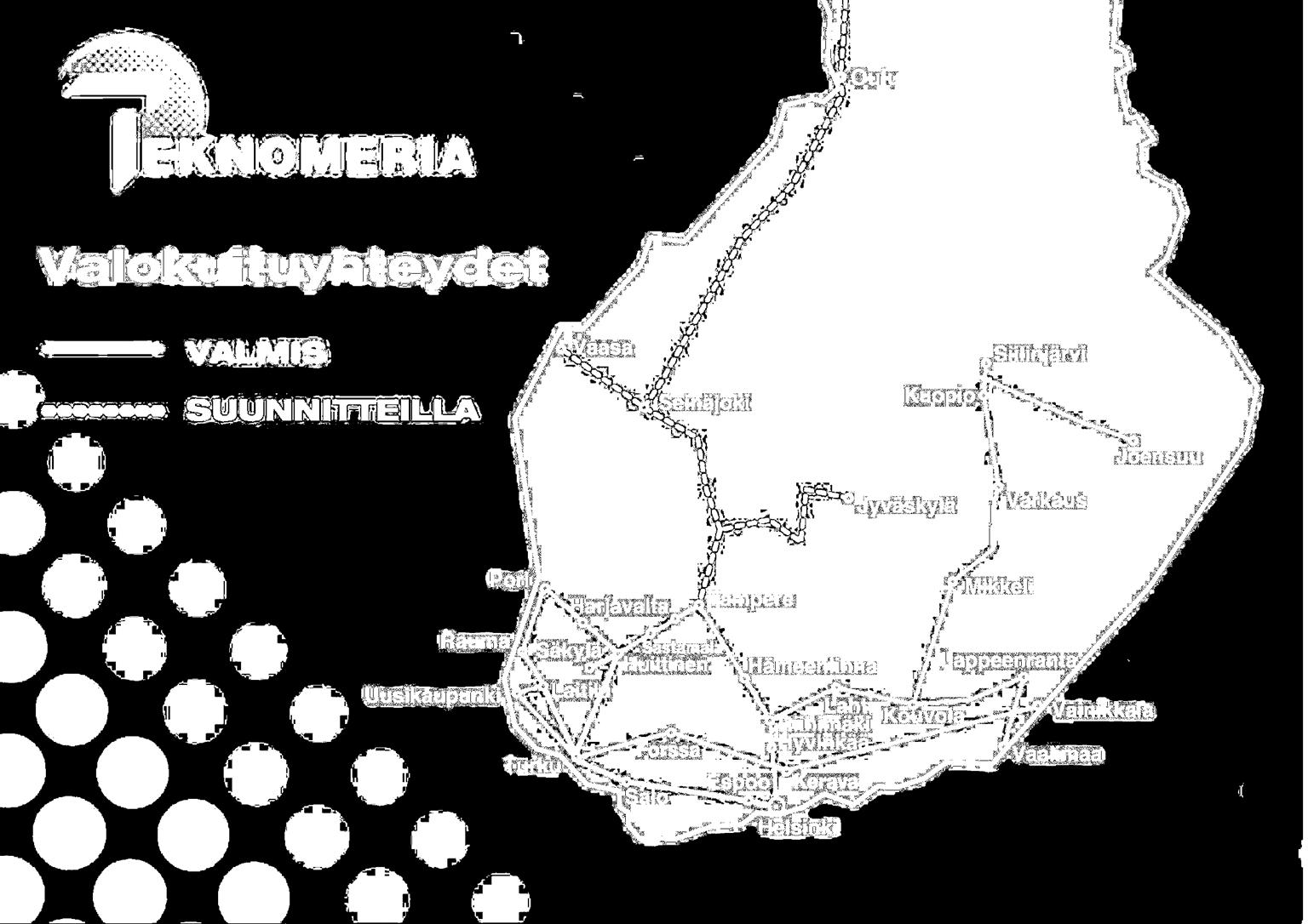 Vakka-Suomen Puhelin -konserni Teknomeria Oy Perustettu vuonna 2000 VSP:n tytäryhtiö (omistus 69 %) Riippumaton toimija Asiakkaita verkko- ja palveluoperaattorit, yritykset, julkisyhteisöt