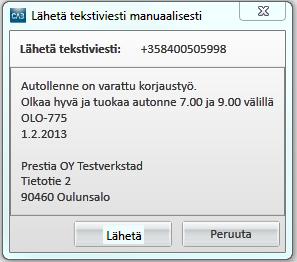 Voit manuaalisesti lähettää uudelleen viestin, joka on lähetetty joko automaattisesti tai manuaalisesti.