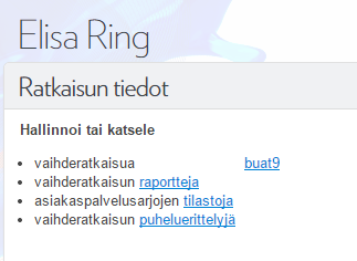 Elisa Oyj Elisa Ring 9 (61) 3.1.2 Pääkäyttäjä Pääkäyttäjät pääsevät uuteen raportointiin kirjautumalla ensin Oma Elisaan (https://oma.elisa.fi/yrityksille).
