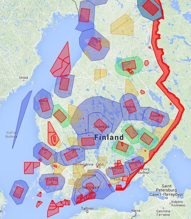 Kuva: Suomen ilmatilaluokat