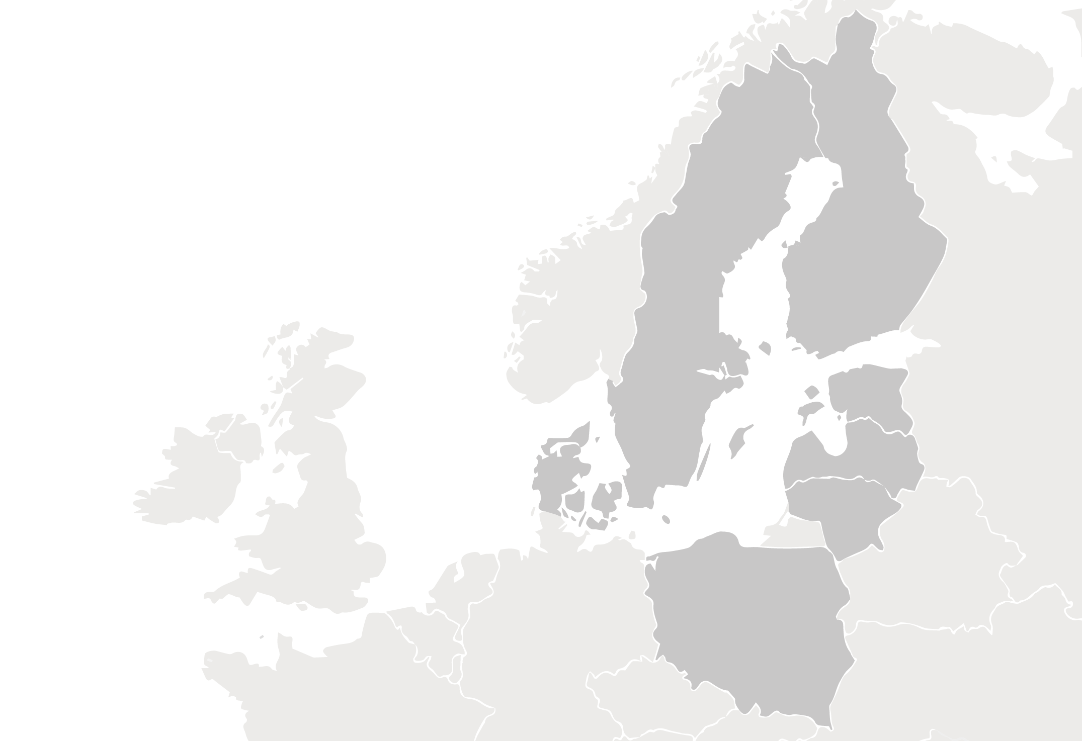 Erinomainen maantieteellinen sijainti tuo toiminnallista tehokkuutta Kaikki HKScanin toiminnot sijaitsevat Itämeren ympärillä.
