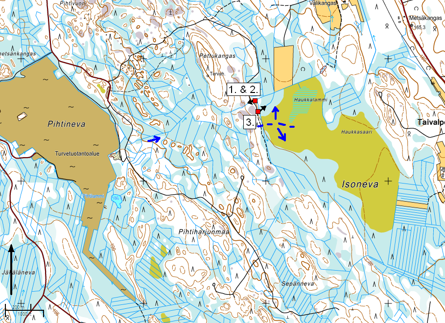 Maanmittauslaitoksen maastokartta 2012, liittyy Kuvaliitteeseen 2 (ks. s. 15-16).