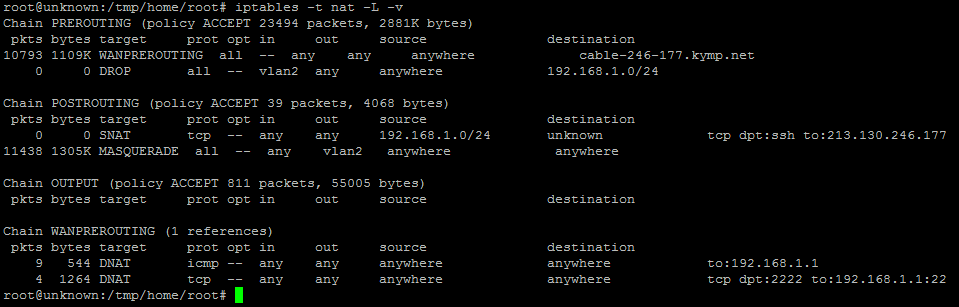 5(8) Ilman mitään muutosta, iptables hoitaa kaiken hyvin mallikkaasti.