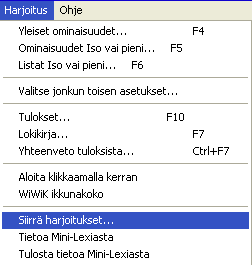 yksilöllisen harjoitusympäristön Lexiassa valiten kulloinkin tarkoituksenmukaiset harjoitukset vaikeustasoineen, muokaten niitä tarpeen ja edistymisen mukaan käyttäjälle sopiviksi.