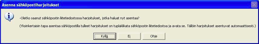 Tietokone kysyy tallennuspaikkaa. Paina Selaa Varmista, että näkyvillä on asema, jonne olet tallentanut saapuneen liitteen (tässä C-asema).