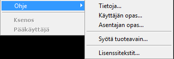 ja tallentaa asetuksiin etukäteen. Tällöin käyttäjänimeä ja salasanaa ei pyydetä erikseen. Lisätietoja etäpalvelimiin yhdistämisestä Asentajan oppaasta. Kuva 2.4: Etäyhteydet-valikko.