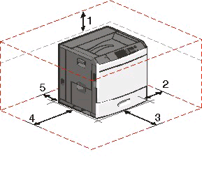 Tietoja tulostimesta Tulostimen paikan valitseminen VAARA LOUKKAANTUMISVAARA: Tulostin painaa yli 18 kg, ja sen nostamiseen turvallisesti tarvitaan vähintään kaksi koulutettua henkilöä.