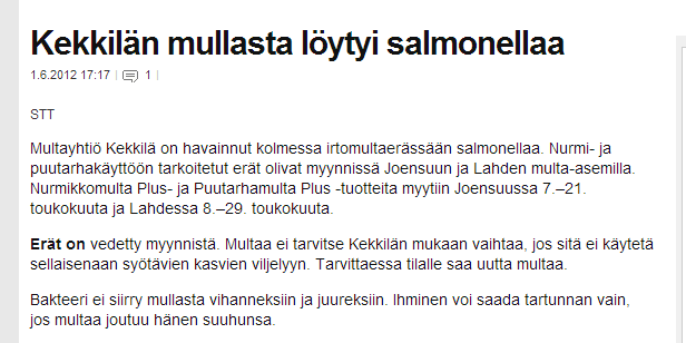 Kesän 2012 Salmonella-tapaukset Pekka Järvenpää,