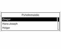 Infotainment-järjestelmä 207 Numeron syöttäminen käsin Jos kyseessä on eri SIM-kortti tai puhelin, puhelinmuistio ladataan uudelleen.