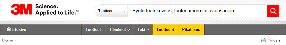 4. OSTOSLISTAT / TUOTTEENI Klikattuasi TUOTTEENI, sivusto näyttää tallennetut ostoslistat ja ostoskorit. Sivuston vasemmassa reunassa on mahdollisuus luoda tai poistaa ostoslistoja tai ostoskoreja.