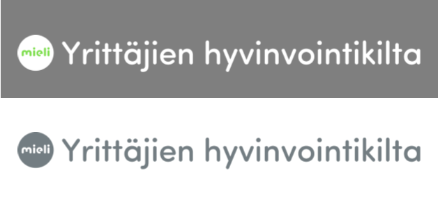 LOGOT Koulutusten markkinoinnissa ja mainonnassa käytetään aina Yrittäjien hyvinvointikilta -logoa (yhdessä yrittäjäjärjestön logon kanssa) Aina kun mahdollista, käytetään vihreä-harmaata logoa.