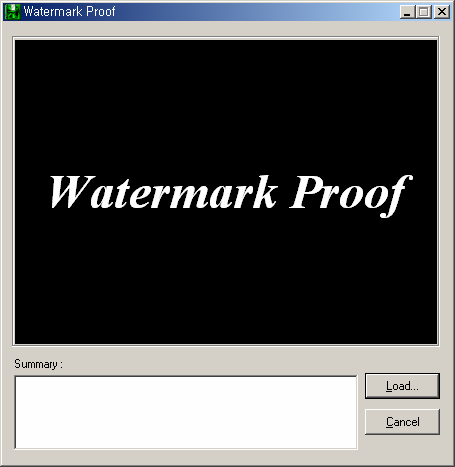 Tallennetut kuvat voidaan tarkistaa Watermark Proofer sovelluksella.