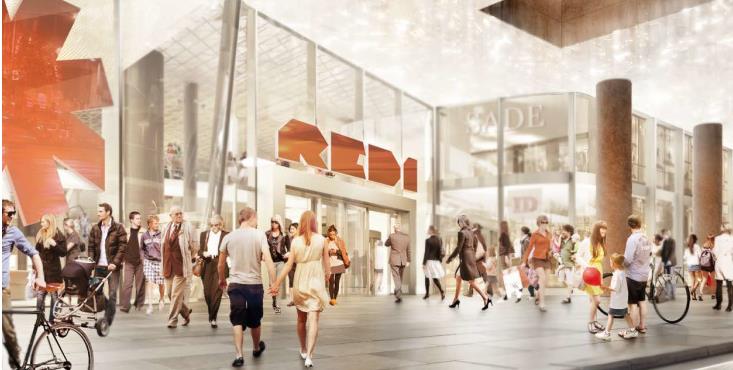 Noin 300-350 M projektinjohtosopimus REDI-kauppakeskus & pysäköintilaitos; rahoitusrakenne Rakentaminen 2014 2017 noin 50% Projektiluotot Operointiaika 2017 Jälleenrahoitus xx/201x? EXIT 2019-?
