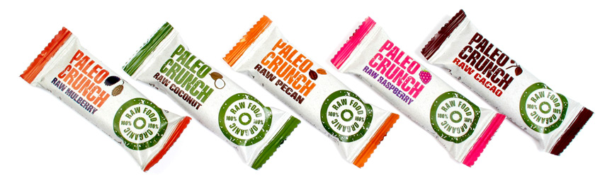 PALEO CRUNCH Paleo Crunch on raakoja energia- ja proteiinipatukoita pähkinöistä,
