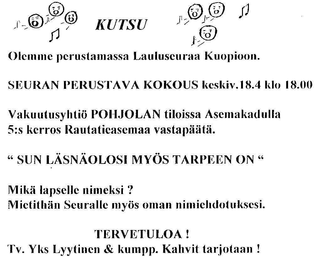 Tästä se alkoi vuonna 2001 Ensimmäiseksi ilmoitus