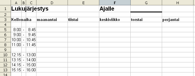 Matti Jaakkola 05.03.2007 Sivu 17 (33) Harjoitus 8: ajat ja päivämäärät Tässä harjoituksessa luodaan aika- ja päivämääräsarjoja ja muotoillaan niitä. Harjoitus perustuu mm.