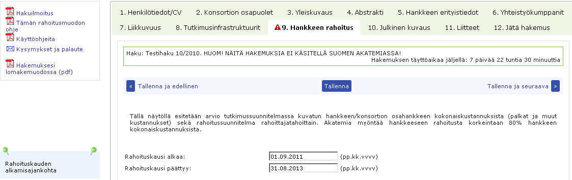 Verkkoasioinnin käyttöohje hakijalle 31.3.2011 v1.