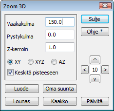 3.2 Zoomaus Aineiston zoomausta ja siirtoa voi suorittaa ohjelmassa usealla eri tavalla: - hiirellä ja sen rullalla - valikkorivin toiminnoilla - työkalurivin painikkeilla - näppäimistöltä tai -