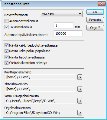 7.4 Näytä tiedosto Toiminto näyttää ryhmään kerättyjen pisteiden tiedot tekstieditorissa. Mikäli yhtään pistettä ei ole valittuna (ryhmässä), näytetään kaikki aktiivisen tiedoston pisteet.