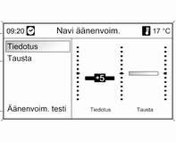 64 Navigointi Tiedot karttanäytössä Näytön oikealla puolella näytetään seuraavat tiedot: Pohjoiseen osoittava kompassisymboli. Jos nykyisessä sijaintipaikassa ei ole saatavana GPS-signaalia (ks.