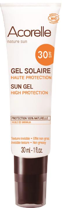 AURINKO GEELI - Kasvot KORKEA SUOJA SUN GEL - Face SPF30 Kasvi ja kivennäisaine filtterit: Karanja oil & titaanidioksini heijastaa UV säteitä ja suojaa ihoa EI nanohiukkasia, sinkkiä tai kemiallisia