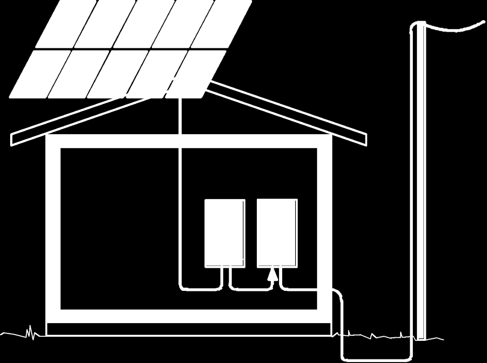 Sähköverkkoon kytkettävä aurinkovoimala Sähköverkkoon kytkettävä aurinkovoimala koostuu aurinkopaneeleista, paneeleiden kiinnitysjärjestelmästä ja verkkoinvertteristä.