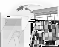 78 Säilytys Huomautus Älä aseta esineitä tavaratilan suojan päälle tai sen lähelle Kokoontaitettu katto voidaan laskea alas vain suojan ollessa kiinni.