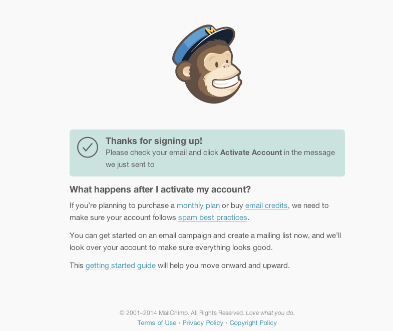 MailChimp vahvista