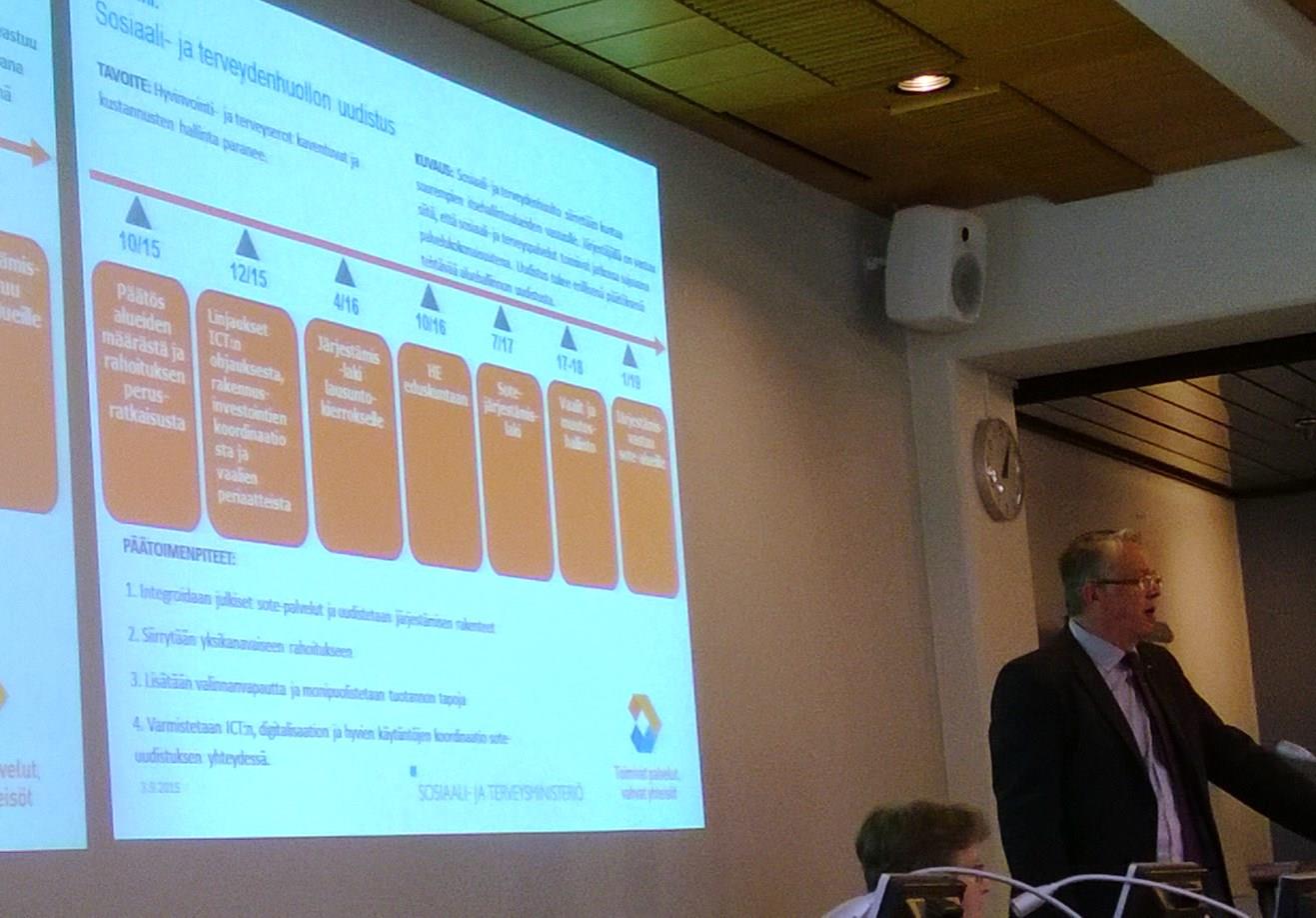 10/15: Päätös alueiden määrästä ja rahoituksen perusratkaisusta 4/16: Järjestämislaki