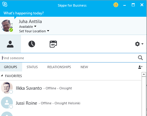 Skype for Business siis korvaa samalla osin sähköpostin, tekstiviestit, fyysiset tapaamiset ja puhelinsoitot.