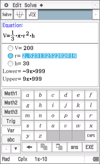 3.9 NumSolve sovellus ClassPadissa on oma sovelluksensa numeeristen arvojen ratkaisemiseksi. Päävalikosta löydät sovelluksen NumSolve.