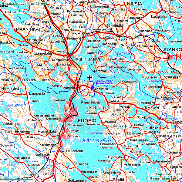 4 2.2 Jännevirta-Rissalan alueen sijainti ja ympäristö Jännevirta-Rissalan kylä sijaitsee eteläisellä Siilinjärvellä valtatie 9:n varrella.