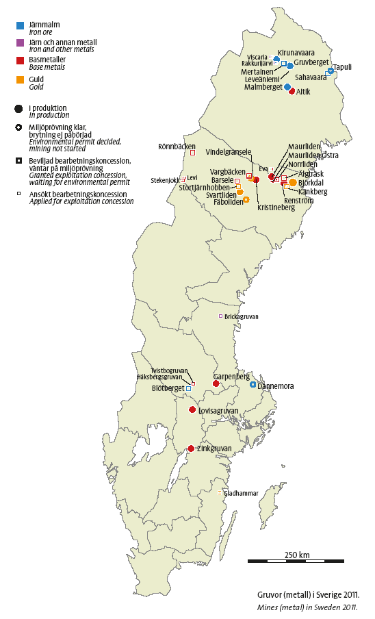 Ruotsi LKAB liikevaihto n. 3.100 M ja Boliden 4.600 M. Louhinnan volyymi yhteensä n. 120 milj.