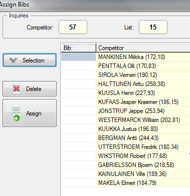 12 Kilpailijoiden, jotka ovat sijoituksella 16 30 arvonta Nyt aukeaa Filter List välilehti, josta valitaan New --> valitaan lajiksi Downhill ja arvottavien kilpailijoiden pisteiden ylä- ja alaraja