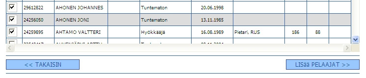 yhteistyö) Kirjoita ruutuun pelaajan nimi