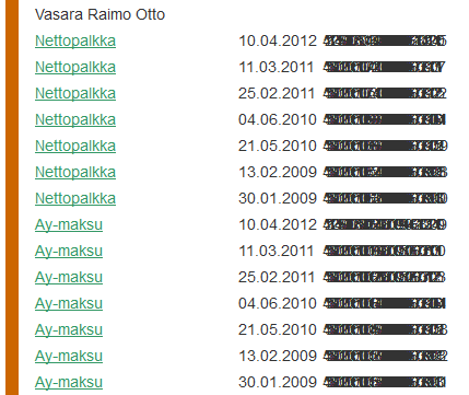 89 Kun tiedot on tarkistettu, palkanmaksu tallennetaan painamalla sivun alalaidasta Hyväksy, jolloin palvelu vielä muistuttaa että palkkakauden tietoja voi hyväksymisen jälkeen muuttaa ainoastaan