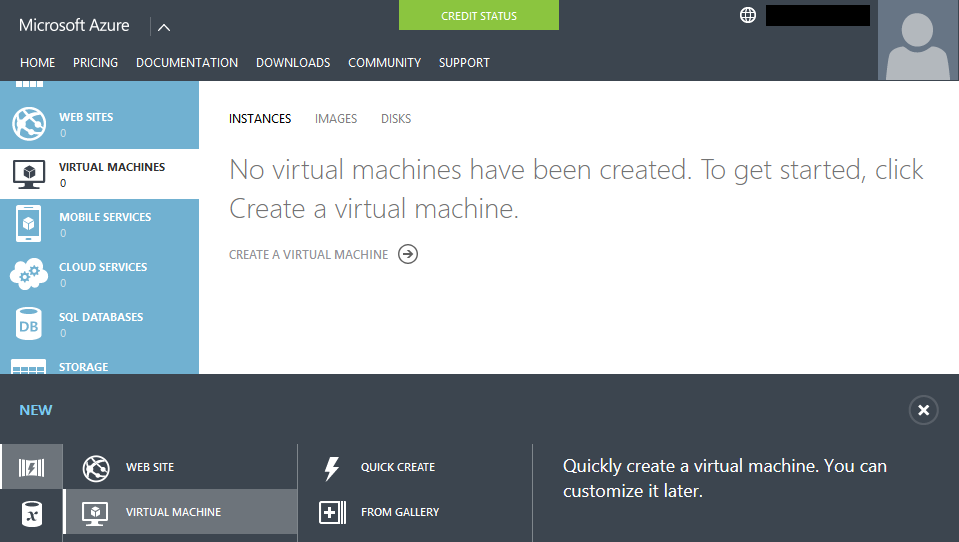 34 5.4 Virtuaalikoneen luonti Kun virtuaaliverkko oli luotu, niin sen jälkeen virtuaalipalvelimen luonti aloitettiin valitsemalla Virtual Machines sivupalkista ja Create a virtual machine tai