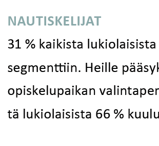 Kuinka segmentit