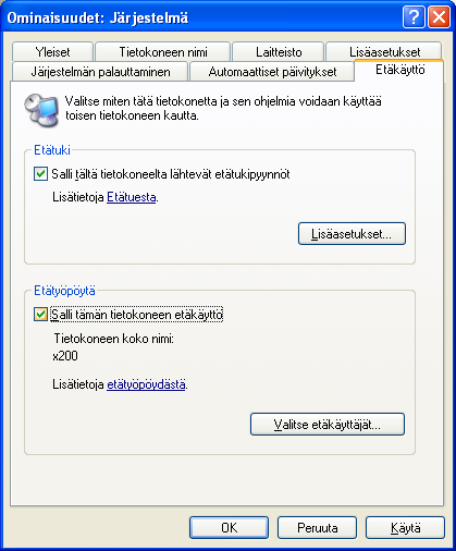 KRTT Oulu Windows XP mallikoneen asetukset 2008 Kimmo Rousku sivu 10(28) Ohjauspaneeli Järjestelmä Valitse Tietokoneen nimi-välilehti ja syötä sopiva kuvaus kohtaan Tietokoneen kuvaus.