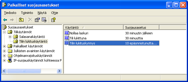 KRTT Oulu Windows XP mallikoneen asetukset 2008 Kimmo Rousku sivu 19(28) 8.