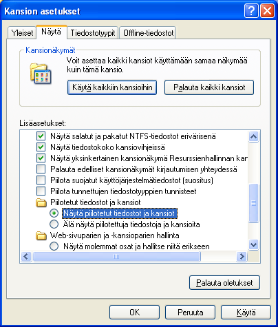 KRTT Oulu Windows XP mallikoneen asetukset 2008 Kimmo Rousku sivu 7(28) Napauta ensin Käytä kaikkiin