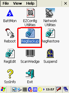 11 4.Valitse Power Tools valikosta RegBackup. Tällöin luodaan tiedosto _Regbackup.