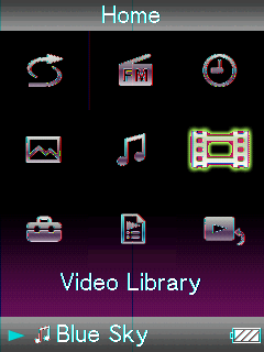 46 Videoiden toistaminen Videoiden toistaminen Voit toistaa Video Library -kirjastossa olevia videoita.