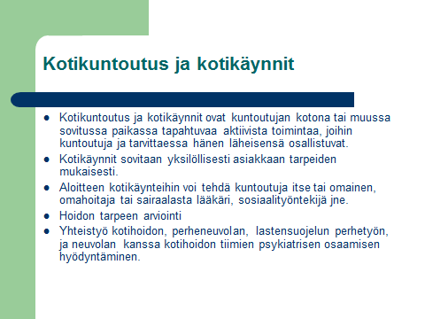 Lieksan mielenterveys- ja päihdetyö 5 (8) Työterveyshuolto, TE-toimisto, perusterveydenhuolto, sosiaalityöntekijä tai oman yksikön työntekijä voi lähettää potilaita työkykyarvioon.