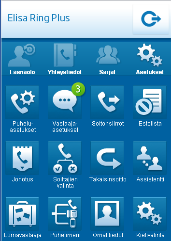 Elisa Oyj Elisa Ring 3 (52) 1 Yleistä Elisa Ring Plus sisältää mm. kosketusnäytölliseen älypuhelimeen selainpohjaisen hallintokäyttöliittymän sekä muita lisäpalveluita.